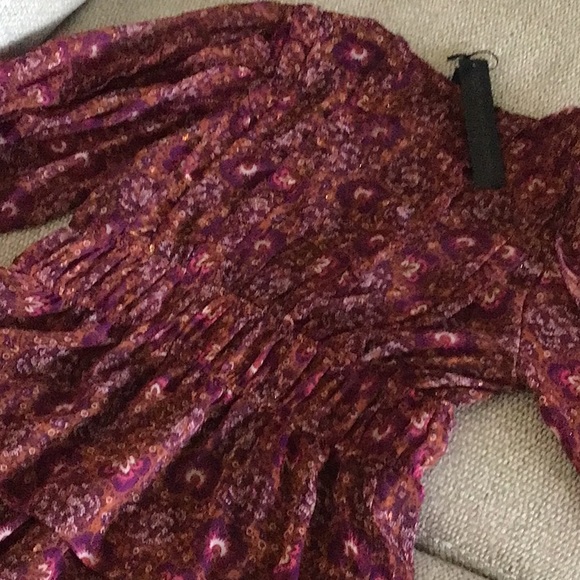 House of Harlow tiered boho dress with scattered metallic threading, size 4, NWT - Picture 13 of 15